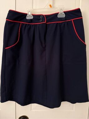 Tommy Hilfiger Navy Skirt with Red Trim size 8